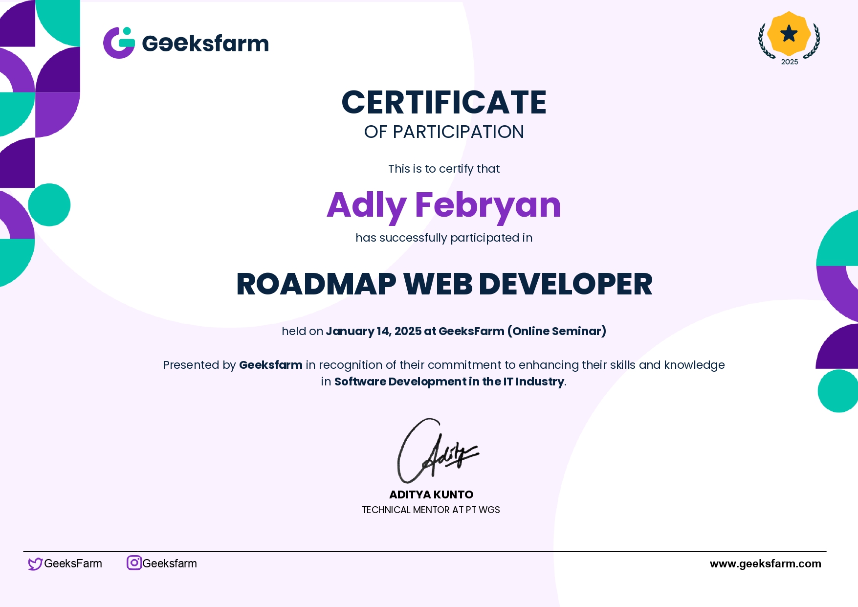 Roadmap Web Developer