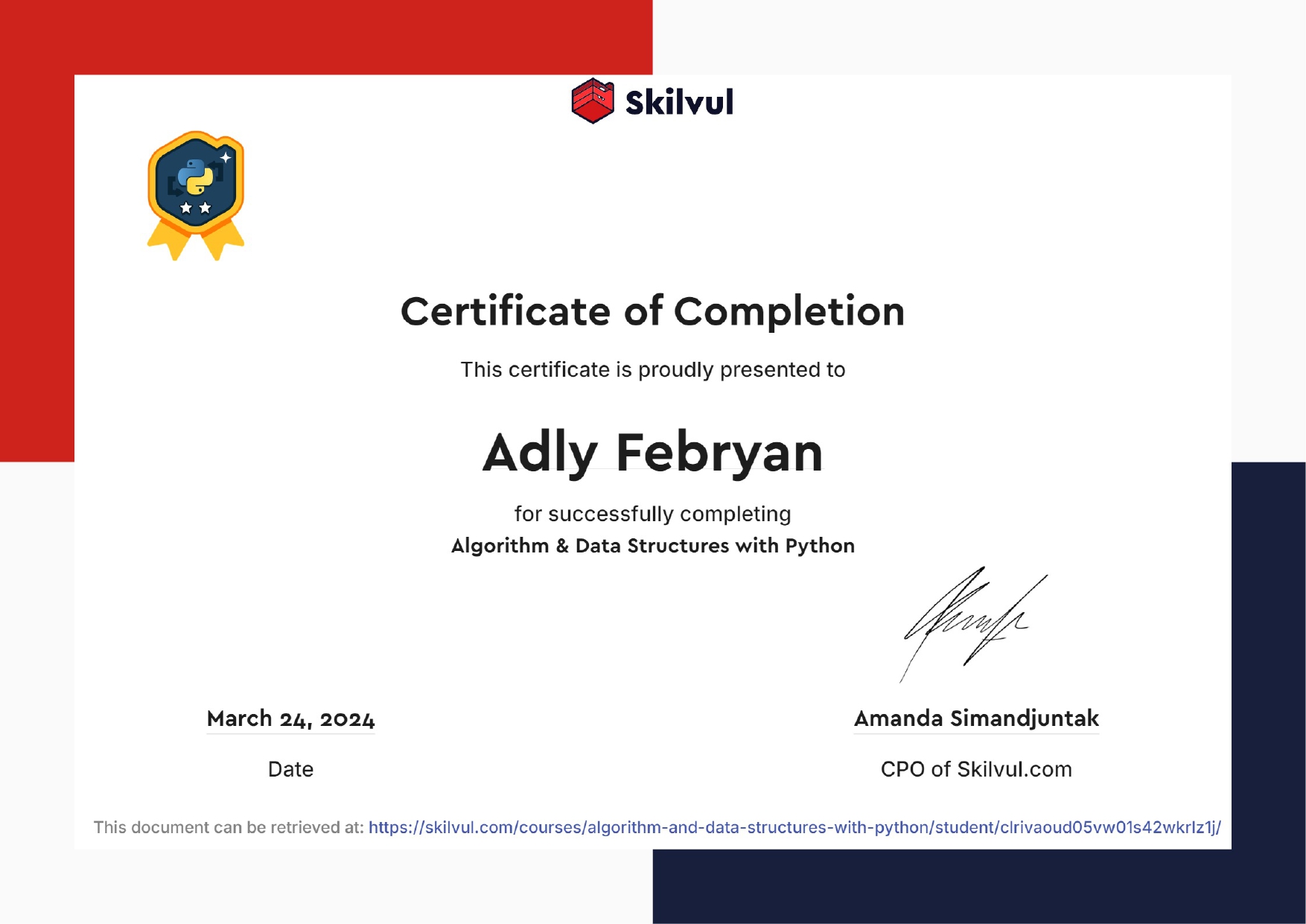 Algorithm & Data Structures with Python